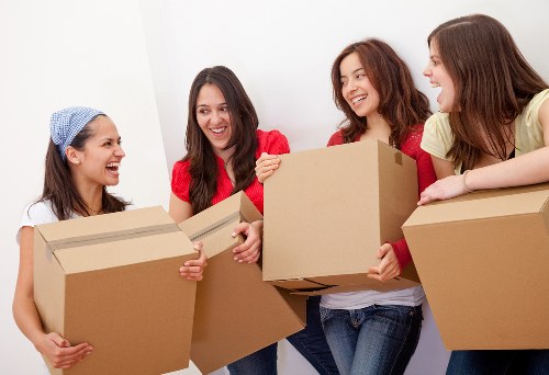 Careful loading of boxes during a local move in Twickenham
